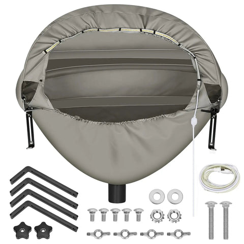 Heavy Duty Miter Saw Dust Collection Hood With LED Light Durable Gray Oxford Fabric Table Saw Dust Collector With Storage Bag