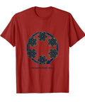 One Quick Fix Ten Long Nights Dope Filmmaker Graphic Tee For Men In Fresh Cranberry Red Cotton featuring vintage film reel design.