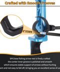 Close-up of aluminum bowfishing arrow rest with anodized durability, semi-open design, adjustable for compound and recurve bows.