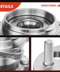 Close-up view of rear wheel bearing and hub assembly, showcasing 5 lug holes and heavy-duty build for Toyota RAV4 AWD 2001-2005.