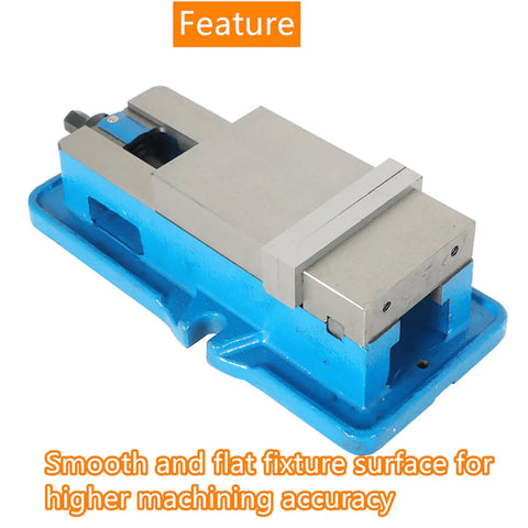3 X 2.95 Inch Precision Milling Vise Without Base For CNC Machines No Base Needed Built Tough Locking Clamp Vise For Milling Shaping And Drilling Heavy Duty Jaw High Precision Screw Durable Bench Vise, blue cast iron body