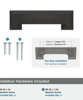 Matte Black Cup Pull Cabinet Hardware 3 Inch and 3-3/4 Inch Center-to-Center Distances with screws