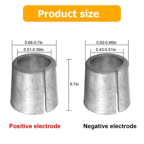 Heavy Duty Battery Terminal Connectors For Top Post Cars Positive And Negative Cable Clamps Galvanized Steel Rust Proof Build dimensions for electrodes