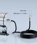 Explosion Proof LED Machine Light For CNC And Industrial Use, 20W, 2200 Lumens with wiring details shown