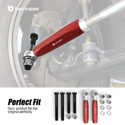 Max Bump Steer Kit Adjustable For 79-93 Ford Mustang With Heavy Duty Cr-Mo Steel Spacers And CNC Machined Precision Outer Tie Rod End Compatibility For GT V8 Roush And Saleen installed view.