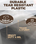 Heavy duty tear-resistant plastic detail for Beefy Heavy Duty Waterproof Patio Table And Chair Cover For Outdoor Furniture.