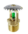Heavy Duty One Half Inch Upright Fire Sprinkler Built Like A Tank For Ceilings Rated Two Hundred Degrees Fahrenheit with brass body