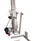Heavy Duty Material Lift With Steel Forks 650 Lb Capacity 18 Ft 6 In Lift Height One Person Operation shown with components