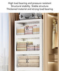 Heavy Duty Four Tier Wheeled Storage Cart With Lids Stackable Foldable Plastic Organizer Bins outlined with folded linens.