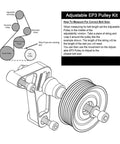 Heavy Duty Adjustable Aluminum Idler Pulley Kit For K-Series Honda Civic And Integra K24 Swap With Belt That Fits Direct Bolt On No Mods Needed Perfect Fit And Reliable Performance For Your JDM Ride, 74mm pulley