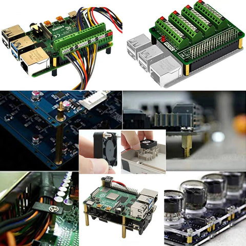 134 Piece Raspberry Pi Standoff Kit With M3 Spacers, Brass Standoffs, Stainless Steel Screws And Nuts, Includes Handy Storage Box For Raspberry Pi, Pi 5, PCBs And M.2 NVMe PCIe Board Projects. Raspberry Pi boards mounted on brass standoffs