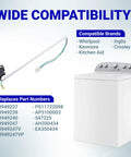 Upgraded Washer Lid Switch Replacement For Kenmore Whirlpool Direct Fit And No Brainer Install Replaces 3949247V 3949239 3949247VP PS11722098 AP5983746 PS350434 3949237 Durable Reliable Quiet Performance, compatible washer switch with wiring and top-load washer