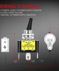 Blue LED Lighted Toggle Switch 12V 30A SPST On Off 3 Pin for automotive wiring diagram