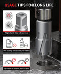 Heavy Duty TCT Annular Cutter Set usage tips on alignments, cutting fluids, and RPM adjustments for optimal performance.
