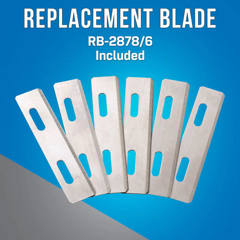 Replacement blades for JIC-4366 Fiber Optic Cable Jacket Slit And Ring Tool displayed on blue background