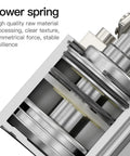 Heavy Duty Pneumatic Clamping Cylinder With Lever Arm Two And A Half Inch Bore Down Acting Grip Clamp For Jigs Fixtures And Mold Pressing Aluminum No Sweat Workhorse with power spring detail