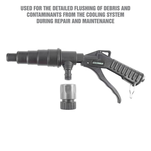 Coolant System Flush Gun Pro Grade With Lever Action Universal Nozzle Lock On Air Hose Latch Radiator And Heater Core
