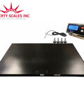 Heavy Duty Digital Pallet Scale 60X60 Inches Built Rock Solid for Warehouse Shipping, carbon steel deck and LCD monitor.