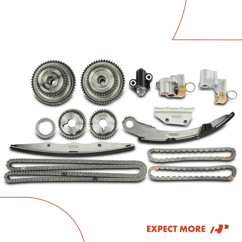 Nissan 14 Piece Engine Timing Chain Kit With Sprocket Tensioner And Guide For V6 4.0L DOHC Engines In Frontier 2005 2019
