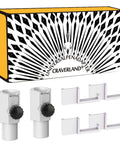 CRAVERLAND universal pen adapter set for Maker/Explore; includes two white adapters with black knobs and brackets.