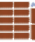 Pre-Rusted Weathering Steel Landscape Edging Kit For Gardens And Walkways, 12 Piece Set with gloves