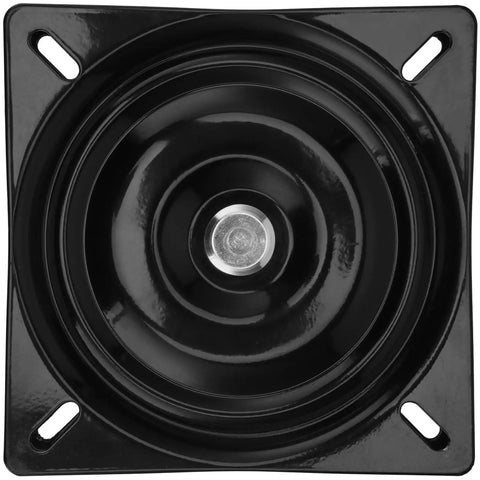 2 Pack 6 Inch Ball Bearing Boat Seat Swivel Plate With 360 Degree Rotation, Beefy Heavy Duty Metal Chair Base For Bar Stools, Recliners, And Boat Seats Replacement, black steel swivel plate