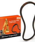 Cogged V-Belt 1/2 x 40in OC Industrial Drive Belt for High Horsepower Equipment next to product packaging