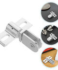 Frameless Glass Shower Door Hinge Set for 812mm Tempered Panels, Alloy Construction with Cone Pivot, Quick Mount System, 4 Pack