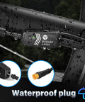 Close-up of Must Have Ebike Gear Shift Sensor for Mid Drive Conversions with IP65 waterproof 3-pin male connector on bike frame.