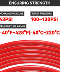 Red Silicone Vacuum Hose Kit 6 Piece Multi Size Tubing Set With One Eighth Inch To Three Eighths Inch For Auto Engine Air And Water