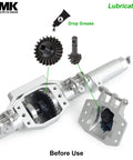 Two Sets Metal Bevel Gear And Ring Pinion Gear Kit For 1/10 Capra And Axial SCX10 III Upgrades, gear lubrication before use.