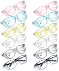 12 Pack Pro Grade Anti Fog Safety Glasses With Side Shields For Lab Work And Nursing Clear Protective Eye Goggles shown in assorted colors