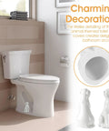 Adorable White Ceramic Dog Toilet Bolt Covers Transform Your Bathroom With These Hella Stylish Screw Caps That Bring Real Personality To Your Space While Offering No Sweat Install 2 Piece Set in a modern bathroom setting.