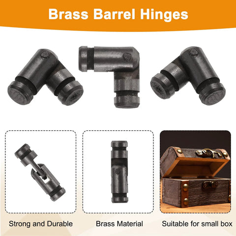 Invisible Barrel Hinges 50 Pcs 4x15mm Brass Concealed Hidden Hinges For Jewelry Boxes Music Boxes And Small Woodworking Projects Black Easy Install Durable Low Profile Hardware By Uxcell