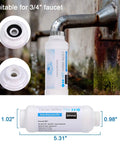 Outdoor Misting Filter With Calcium Inhibitor Keeps Nozzles From Clogging For Garden Patio Mister, 3/4 Inch Garden Hose Fitting
