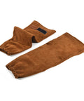 Leather Welding Sleeve For Men And Women, Heat And Flame Resistant Arm Protection With Kevlar Stitching And Cotton Lining, Brown