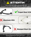 Two To Four Inch Front Upper Control Arm Lift Kit For 2007 To 2018 Chevy Silverado And GMC Sierra 1500, Suburban 1500, Tahoe Yukon XL, And Cadillac Escalade ESV With Factory Forged Steel Arms Only. For forged steel UCA fitment