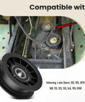 V Idler And Flat Pulley Kit For Lawn Mower Decks LA100 LA105 LA110 LA115 LA120 Replacement shown with mower deck