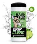 Heavy Duty Hand And Tool Cleaning Wipes Waterless Hand Cleaner For Mechanics Garage And Shop Use Dual Sided Grease Oil And Paint Remover Wipes With Citrus Scent 30 Count No Sink Needed For Quick Cleanups After Messy Jobs, product packaging front view with lime and splash background.