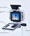 60m Waterproof Case For Hero 4K Action Camera Underwater Housing With Mount 196ft Depth Rugged Shell Kit showing open case