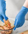Blue Nitrile Disposable Gloves Large Size No Latex No Powder Safe Working Gloves For Home And Work Chemical Resistant