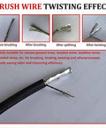 Auto Pneumatic Electric Wire Twister And Stripper Machine With 3 Brushes For Fast Untwisting Shielded Cables before and after twisting cables