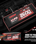 Beefy 2 Pack 11.1V 2600mAh LiPo Battery for Brushless RC Cars Trucks Boats, 30C High Discharge, displayed in RC car setup