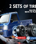 4WD Drift RC Car With 2.4GHz Remote And Dual Battery Setup, 20kmh High Speed, Durable PVC Body, Drifting Tires, LED Lights