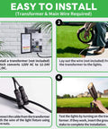 Easy installation steps for Outdoor LED Spotlight 12V ACDC Wired Adjustable Color Temperature 3000K 4000K 5000K Waterproof
