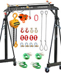All In One Heavy Duty Gantry Crane Kit For Shop Or Garage, 4000 Lb Rating With 6600 Lb Static Load, Two Ton Capacity, Includes Hoist, Trolley