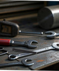 Shop Grade Metric Socket Head Cap Screw Assortment Kit With 1600 Pieces Covering Every Size And Length Built Tough From Durable Carbon Steel To Deliver Dependable Torque Transmission For Your Next Big Build, featuring various tools on a workbench.