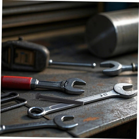 Shop Grade Metric Socket Head Cap Screw Assortment Kit With 1600 Pieces Covering Every Size And Length Built Tough From Durable Carbon Steel To Deliver Dependable Torque Transmission For Your Next Big Build, featuring various tools on a workbench.