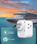 Cruise ship with 6 In 1 Wall Outlet Expander With USB C And USB A 3 AC Outlets Space Saving Power Outlet Box Splitter