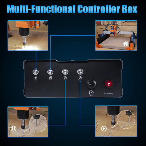 NEMA 23 CNC Motor Upgrade multi-functional controller box for precise control and enhanced torque in milling and woodworking projects.